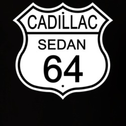 1964 Cadillac Sedan Highway Route Sign T Shirt