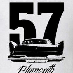 1957 Plymouth Fury Rear View Year Model Light Color Shirt