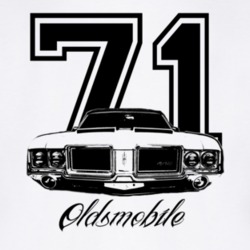 1971 Oldsmobile 442 Grill View Year Model Ringer Shirt