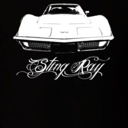 1972 Sting Ray Grill View Model Dark Color Shirt