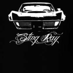 1972 Sting Ray Custom Design Grill View Model Dark Color Shirt