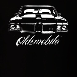 1972 Oldsmobile 442 Grill View Model Dark Color Shirt