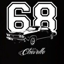 1968 Chevelle Side View Year Model Dark Color Shirt