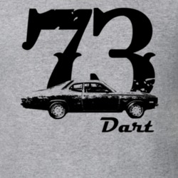 1973 Dart Side View With Year and Model Light Color Shirt