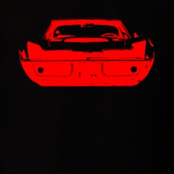 1969 Stingray Corvette Grill Red Graphic Dark Color Shirt