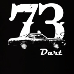 1973 Dodge Dart Side View Year Model Dark Color Shirt