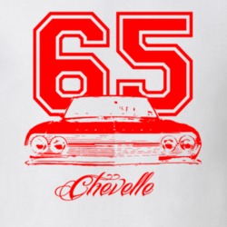 1965 Chevelle Grill Model Year Red Graphic  T Shirt