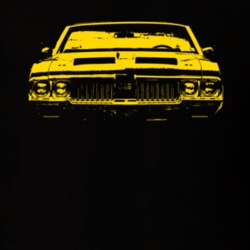 1970 Oldsmobile 442 Faded Look Grill View Yellow Graphic Dark Color T 