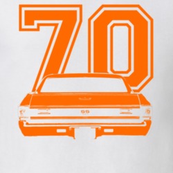 1970 CHEVROLET EL CAMINO SS Rear White Graphic Year T Shirt