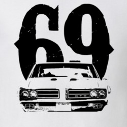 1969 GTO Grill View With Year Light Color Shirt