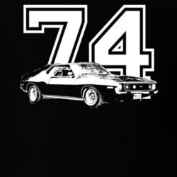 1974 Javelin Side View Year Dark Color Shirt