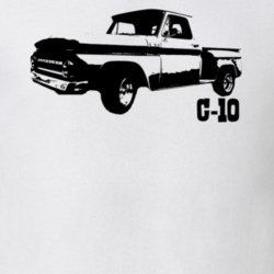 1964 C10 Stepside Side View With Model Name Light Color Shirt
