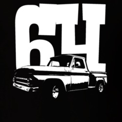 1964 K-10 Stepside Side View With Year Dark Shirt