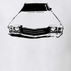 1972 El Camino Grill View Black Graphic T Shirt