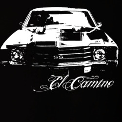 1972 El Camino Grill View with Model Name Dark Shirt