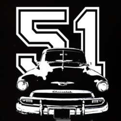 1951 Fleetline Grill View Year White Graphic T Shirt