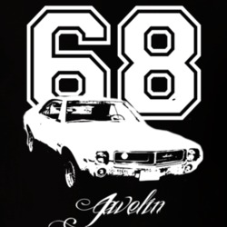 1968 AMC Javelin Grill View Year Model Dark Color Shirt