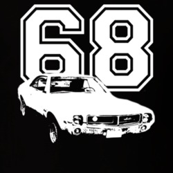 1968 AMC Javelin Grill View Year Dark Color Shirt