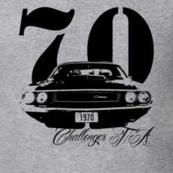 1970 Challenger TA Grill View With Year and Model Light Color Shirt