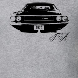 1970 Challenger TA Grill View With TA Sport Grey T Shirt