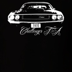 1970 Challenger TA Grill Wtih Model Black T Shirt