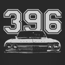 1965 CHEVELLE Grill White Graphic Engine Size T Shirt