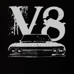1965 CHEVELLE Grill White Graphic V8 T Shirt