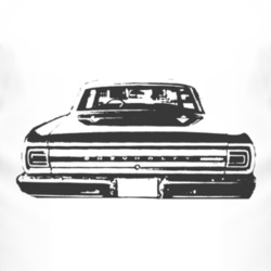 1965 Chevelle Rear Black Graphic T Shirt