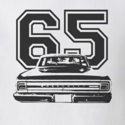 1965 Chevelle Rear Black Graphic Year T Shirt
