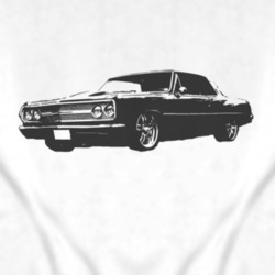 1965 CHEVELLE Side Black Graphic T Shirt