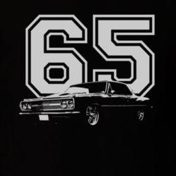 1965 CHEVELLE Side White Graphic Year T Shirt
