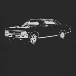1966 Chevy Chevelle Side White Graphic T Shirt