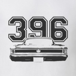 1967_Chevy_Chevelle_Rear_Black_Graphic_Engine Size T Shirt