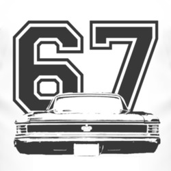 1967 Chevy Chevelle Rear Black Graphic Year T Shirt
