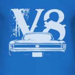 1967_Chevy_Chevelle_Rear_White_Graphic_V8 T Shirt