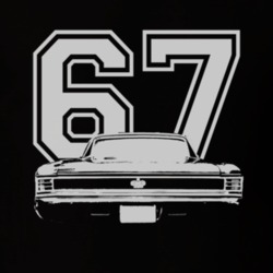 1967 Chevy Chevelle Rear White Graphic Year T Shirt