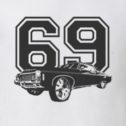 1969 CHEVY CAPRICE Side Black Graphic T Shirt