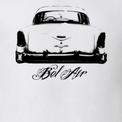 1956 Bel Air Rear View Model Black Graphic T Shirt