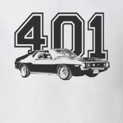 1974 AMC JAVELIN Side Black Graphic Engine Size T Shirt