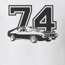 1974_AMC_JAVELIN_Side_Black_Graphic_Year T Shirt