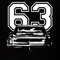 1963 Buick Riviera Grill Year White Graphic  T Shirt