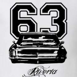 1963 Buick Riviera Grill Year Model Black Graphic  T Shirt