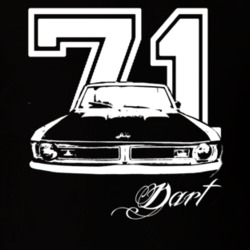 1971 Dodge Dart Grill View Year Model White Graphic T Shirt