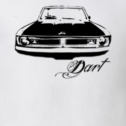 1971 Dodge Dart Grill View Model Black Graphic T Shirt