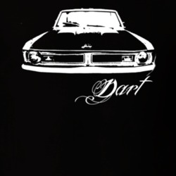 1971 Dodge Dart Grill View Model Name White Graphic T Shirt