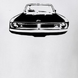 1971 Dodge Dart Grill View Black Graphic T Shirt