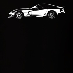 2015 Viper Side View White Graphic Dark Color Shirt