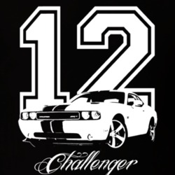 2012 Challenger SRT Grill View Year Model Dark Color Shirt