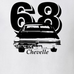 1968 Chevelle Rear Year Model Dark Color T Shirt