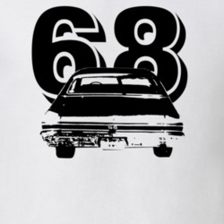 1968 Chevelle Rear Year Light Color T Shirt